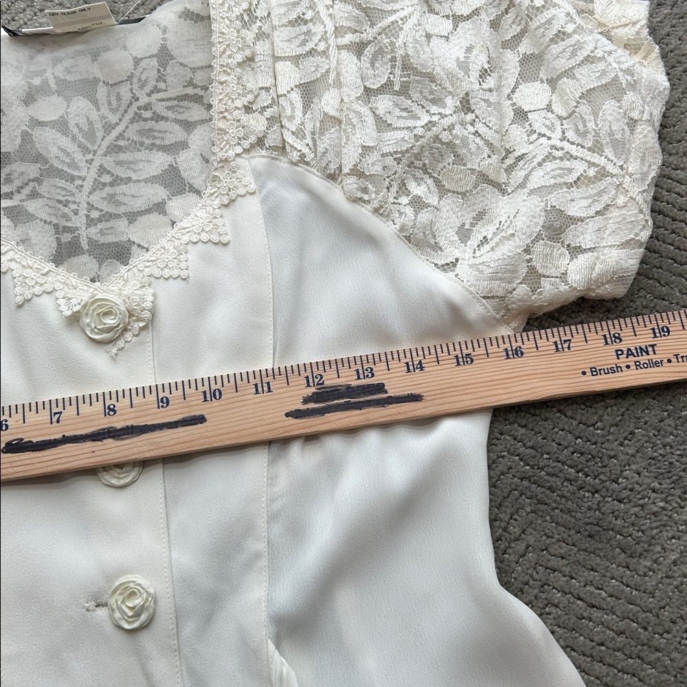 Karen Alexander Vintage Lace Maxi Dress Ivory Size 8 - Picture 13 of 15